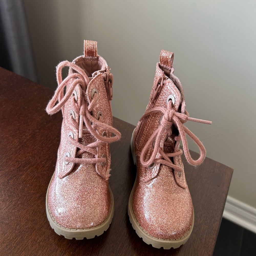 Old Navy Glittery Pink Kids Boots